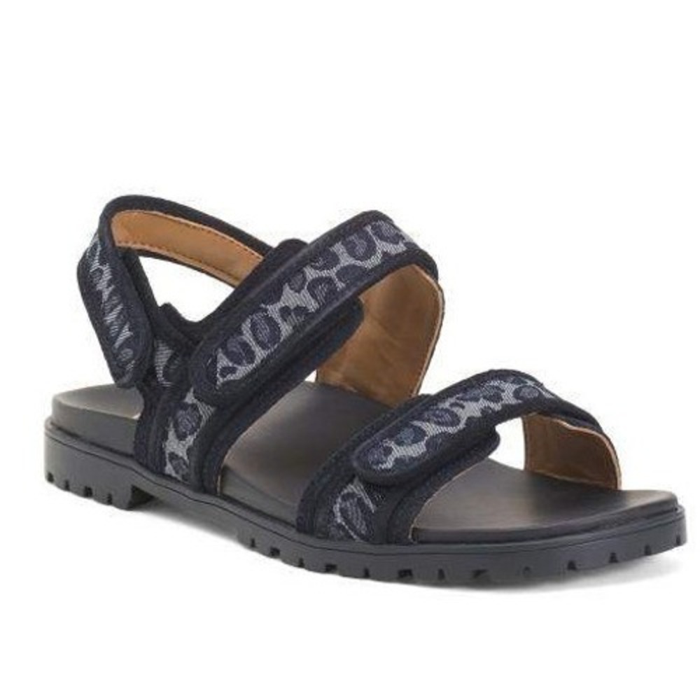 Vionic Cassidy Denim Multi Leopard Print Sandals Womens 8 Orthotic Comfort Blue - Picture 10 of 10